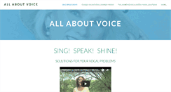 Desktop Screenshot of allaboutvoice.com